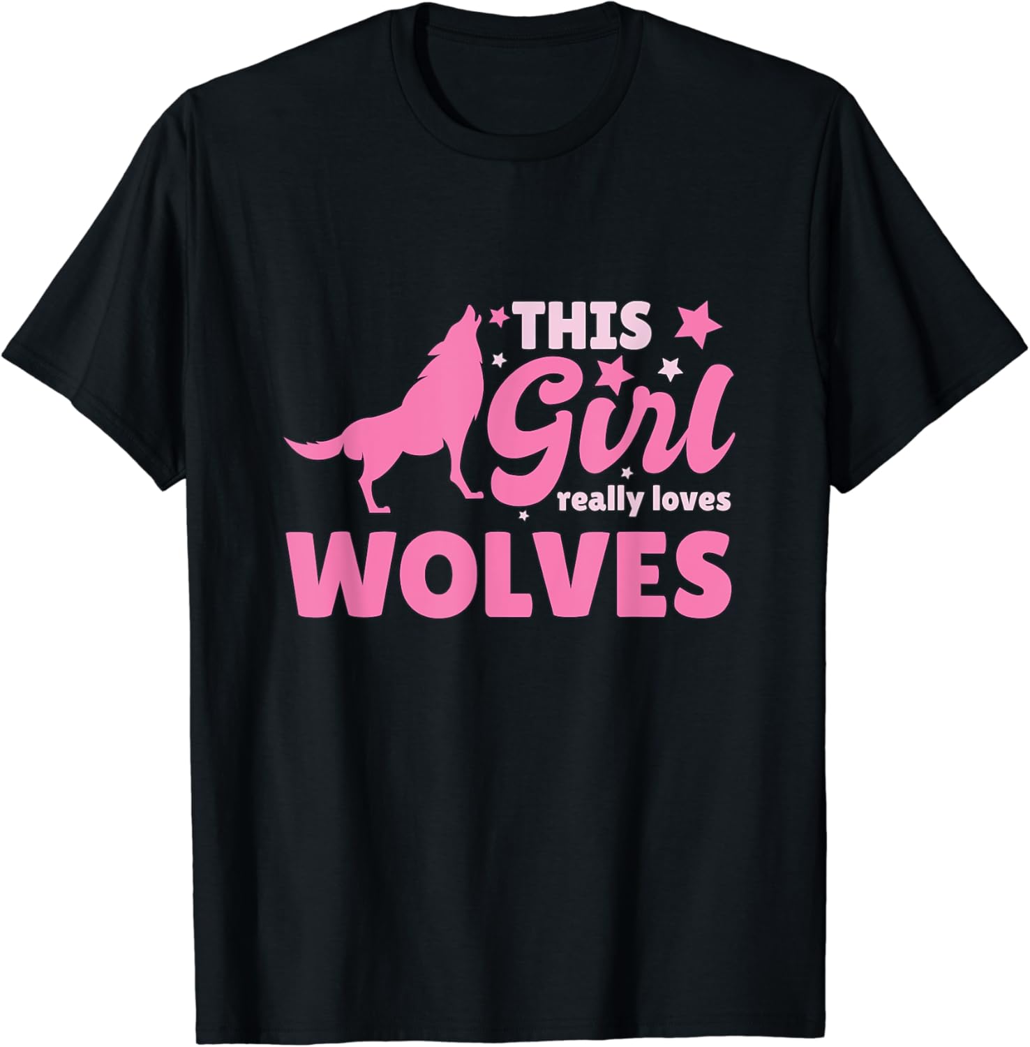 Womens This Girl Really Loves Wolves Gift Wolf TShirt Amazon.co.uk